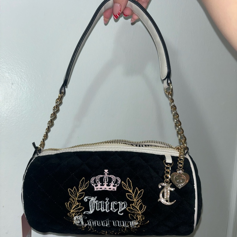 New juicy couture liquorice/crystal royal moment mini barrel black